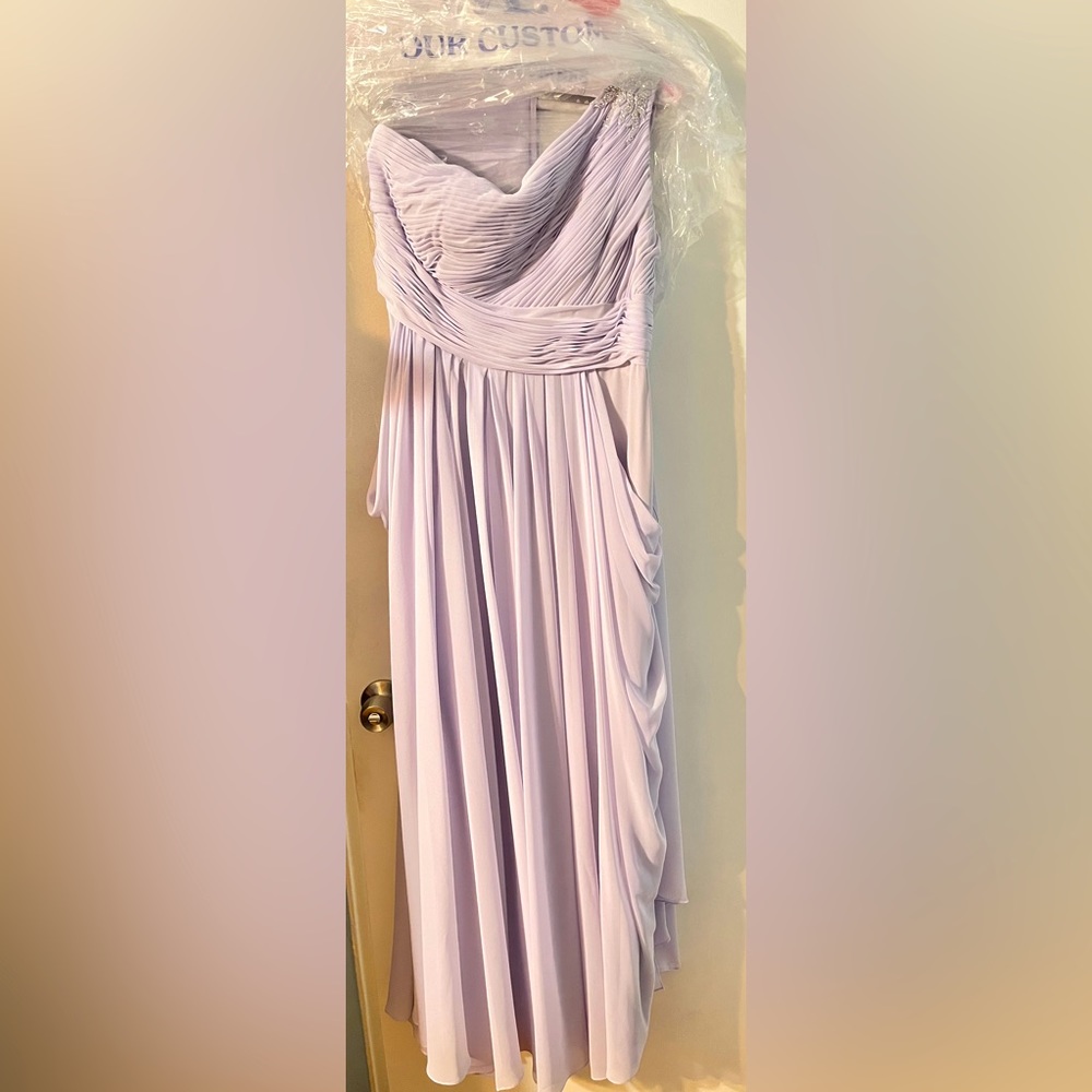 Pronovias Barcelona Bridesmaid, MOH, MOB lavender dress. Size US18 fits as 10-12